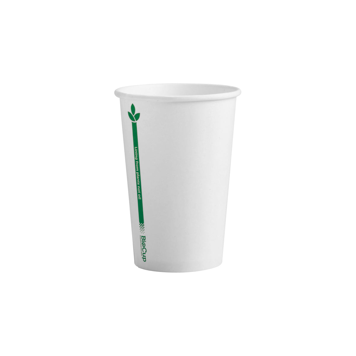 BC-10-GL BioPak Single Wall Green Line White BioCup (80mm) 320ml / 10oz Native Wholesale Hospitality Supplies Canberra