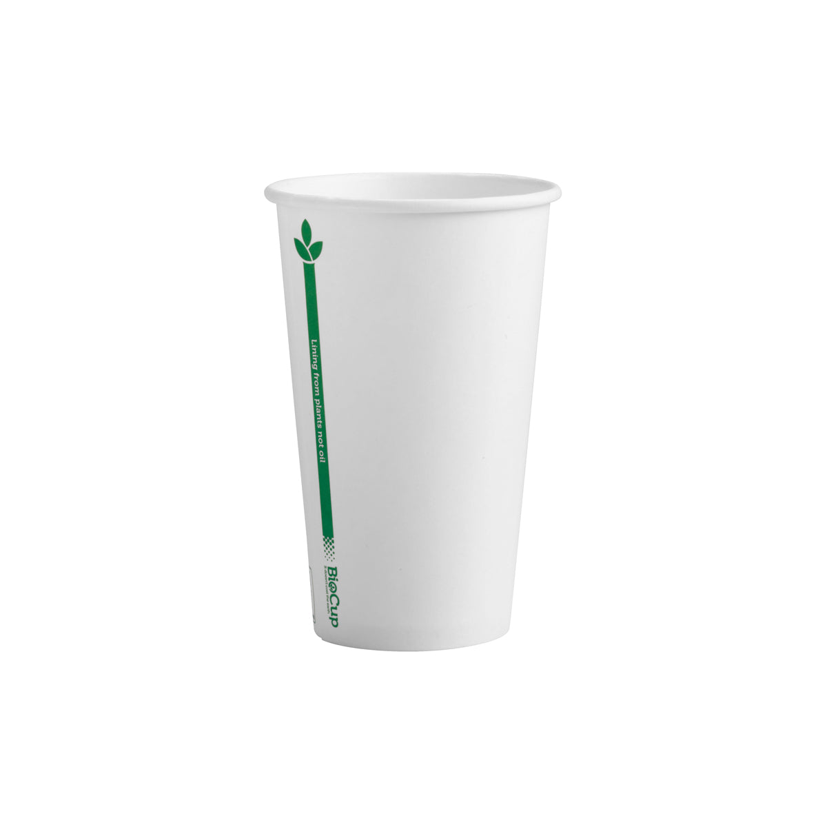 BC-12(80)-GL BioPak Single Wall Green Line White BioCup (80mm) 350ml / 12oz Native Wholesale Hospitality Supplies Canberra