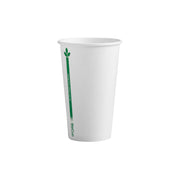 BP.BC-12(80)-GL BioPak Single Wall Green Line White BioCup (80mm) 350ml / 12oz Native Wholesale Hospitality Supplies Canberra