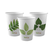 BP.BC-12 BioPak Single Wall Leaf BioCup (90mm) 390ml / 12oz Native Wholesale Hospitality Supplies Canberra