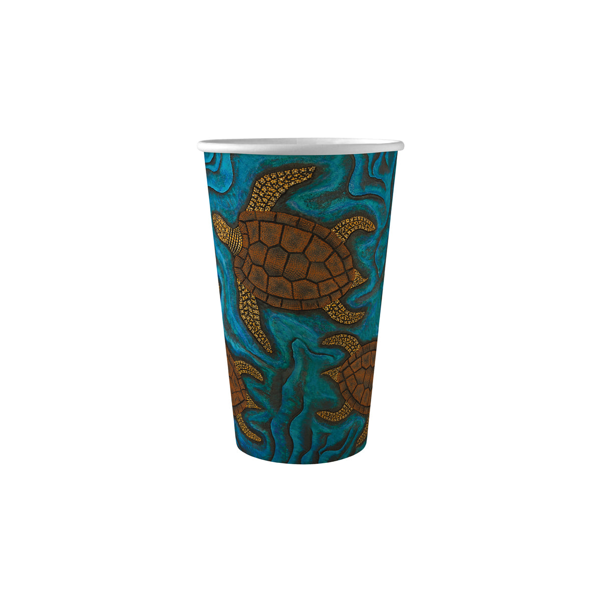 BC-16-CCAB BioPak Single Wall Indigenous Art BioCup (90mm) 510ml / 16oz Native Wholesale Hospitality Supplies Canberra