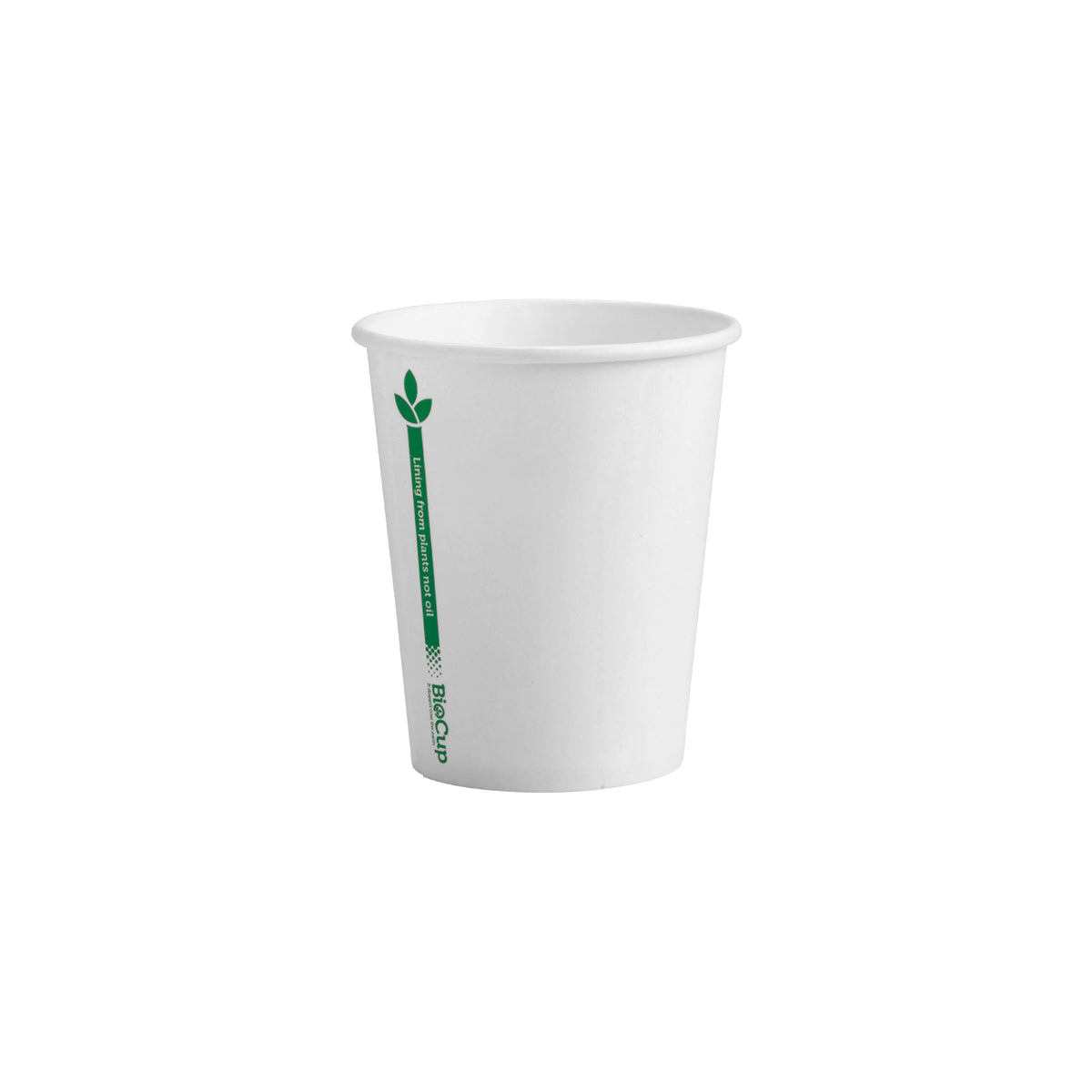 BC-8-GL BioPak Single Wall Green Line White BioCup (80mm) 280ml / 8oz Native Wholesale Hospitality Supplies Canberra