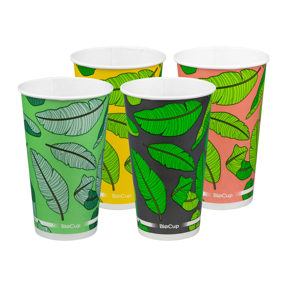 BP.BCC-16 BioPak Cold Paper Leaf Design BioCup (90mm) 510ml / 16oz Native Wholesale Hospitality Supplies Canberra