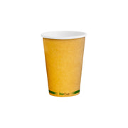 BP.BCK-10-GL BioPak Single Wall Green Stripe Kraft BioCup (80mm) 320ml / 10oz Native Wholesale Hospitality Supplies Canberra