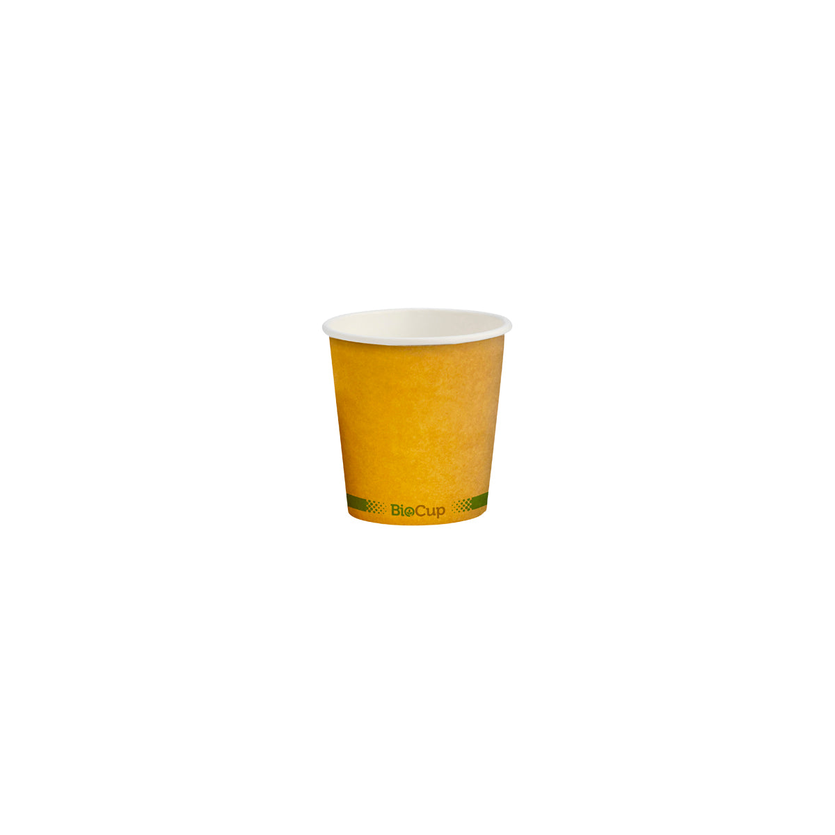 BCK-4-GS-V2 BioPak Single Wall Green Stripe Kraft BioCup (63mm) 120ml / 4oz Native Wholesale Hospitality Supplies Canberra