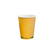 BP.BCK-8-GS-V2 BioPak Single Wall Green Stripe Kraft BioCup (80mm) 280ml / 8oz Native Wholesale Hospitality Supplies Canberra