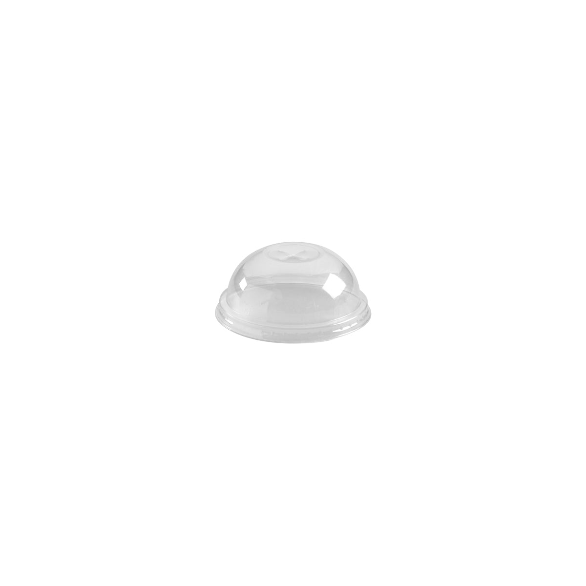 C-76D(X) BioPak Clear PLA BioCup Dome Lid with X-Slot 76mm Native Wholesale Hospitality Supplies Canberra