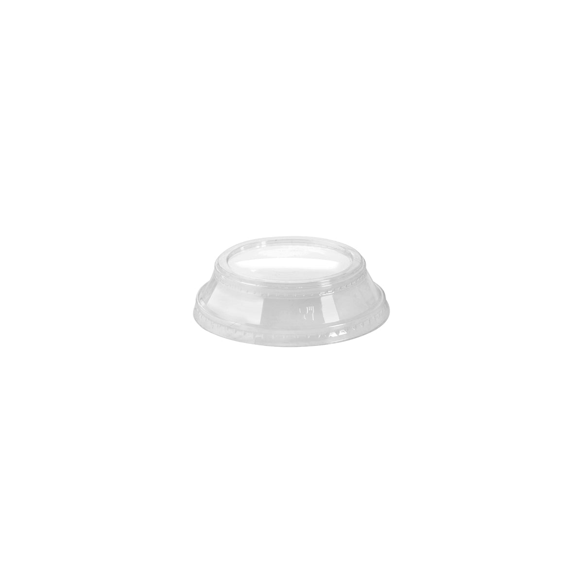 C-96D(N) BioPak Clear PLA BioCup Raised Flat Lid with No Hole 96mm Native Wholesale Hospitality Supplies Canberra