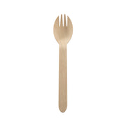 BP.HY-16C-2000 BioPak Unbranded FSC Wooden Spork 160mm Native Wholesale Hospitality Supplies Canberra