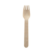 HY-16F-2000 BioPak Unbranded FSC Wooden Fork 160mm Native Wholesale Hospitality Supplies Canberra