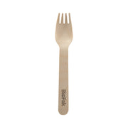 HY-16F-COATED BioPak Coated FSC Wooden Fork 160mm Native Wholesale Hospitality Supplies Canberra