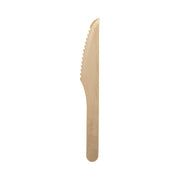 HY-16K-2000 BioPak Unbranded FSC Wooden Knife 160mm Native Wholesale Hospitality Supplies Canberra