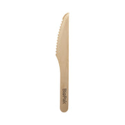 HY-16K-COATED BioPak Coated FSC Wooden Knife 160mm Native Wholesale Hospitality Supplies Canberra