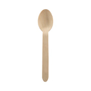 HY-16S-2000 BioPak Unbranded FSC Wooden Spoon 160mm Native Wholesale Hospitality Supplies Canberra