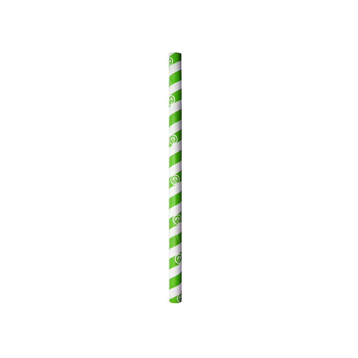 JP-PBS-10x197-GS BioPak Jumbo BioStraw Paper Green Stripe 10x197mm Native Wholesale Hospitality Supplies Canberra