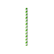 BP.JP-PBS-10x197-GS BioPak Jumbo BioStraw Paper Green Stripe 10x197mm Native Wholesale Hospitality Supplies Canberra