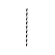 BP.JP-PBS-6x197-BS BioPak Regular BioStraw Paper Black Stripe 6x197mm Native Wholesale Hospitality Supplies Canberra