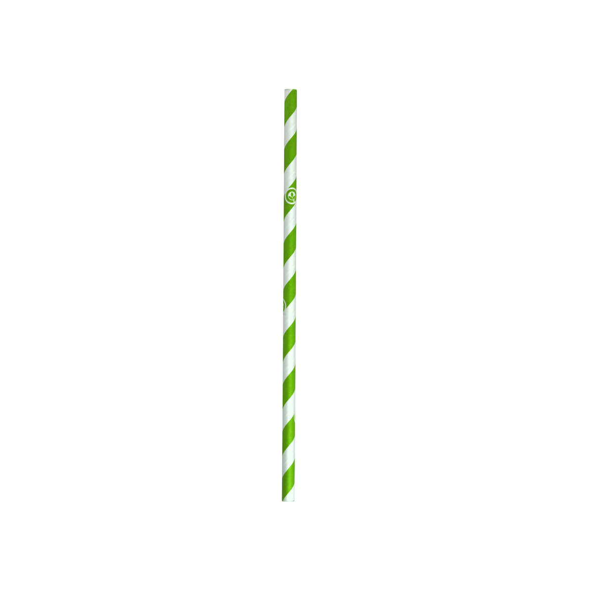 JP-PBS-6x197-GS BioPak Regular BioStraw Paper Green Stripe 6x197mm Native Wholesale Hospitality Supplies Canberra
