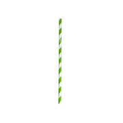 BP.JP-PBS-6x197-GS BioPak Regular BioStraw Paper Green Stripe 6x197mm Native Wholesale Hospitality Supplies Canberra