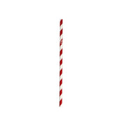 BP.JP-PBS-6x197-RS BioPak Regular BioStraw Paper Red Stripe 6x197mm Native Wholesale Hospitality Supplies Canberra