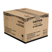 Native Garbage Bin Liners Low Density Polyethylene Black 950x810mm / 82Lt Native Wholesale Canberra