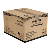 N-TP2P400IW Native Toilet Paper 2Ply 400 Sheets Individually Wrapped
48 Rolls/Ctn Native Wholesale Canberra