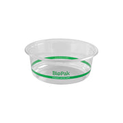 BP.P-600W BioPak Clear PLA Wide BioBowl 143x55mm / 600ml Native Wholesale Hospitality Supplies Canberra
