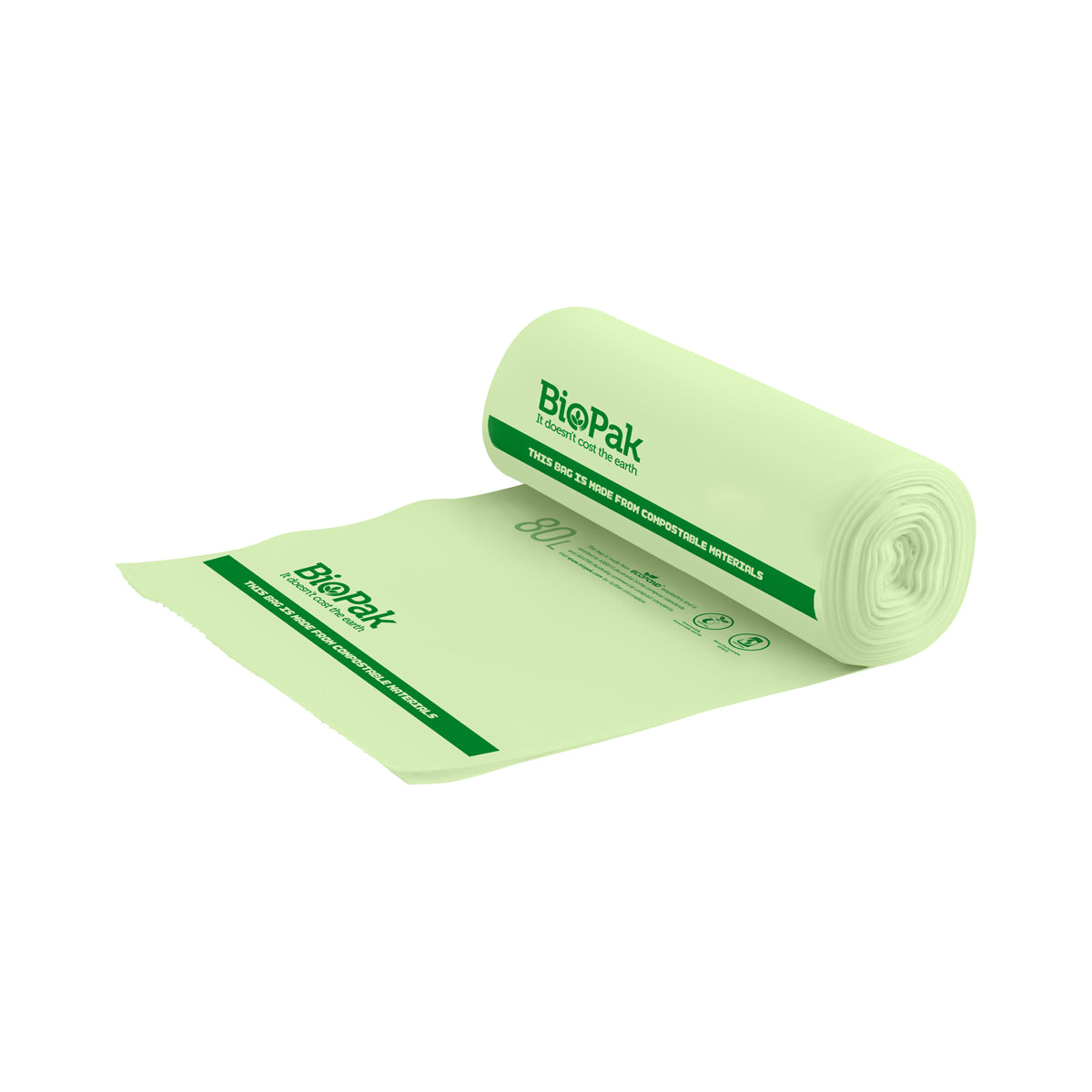 PSB-C-0015 BioPak BioPlastic Bin Liner 80Lt Native Wholesale Hospitality Supplies Canberra