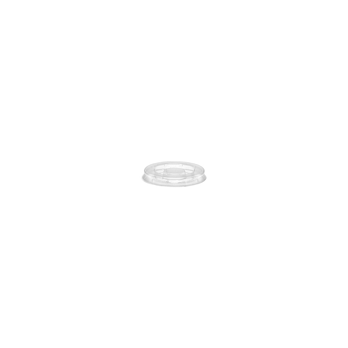 U-30YL-HF BioPak Clear PLA Sauce Cup Flat Lid 45mm Native Wholesale Hospitality Supplies Canberra